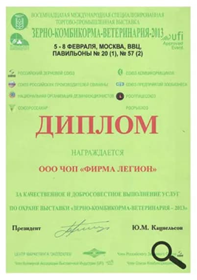 Диплом выставки